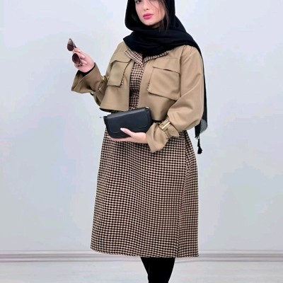 کت و سارافون کتان و پیردوپل