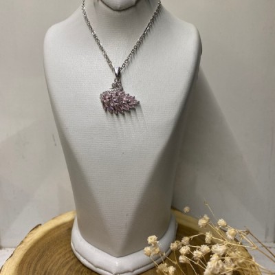 گردنبند قو صورتی