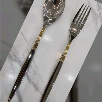 سرویس قاشق و چنگال 24 نفره 120 پارچه نیمه طلایی یونیک اصلی تضمینی-152716