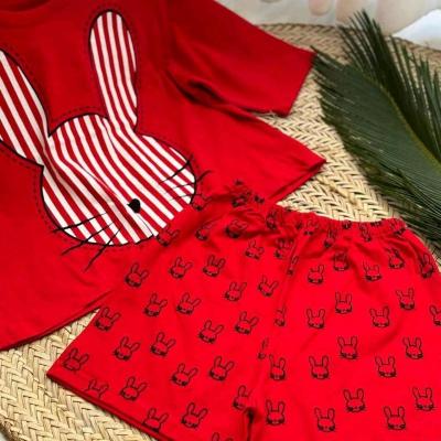 ست کراپ و شلوارک دخترانه طرح خرگوش-153158