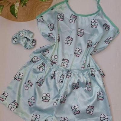 تاپ شلوارک ساتن زنانه