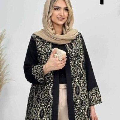 مانتو کتی زنانه کرپ مدل کت مجلسی دریا