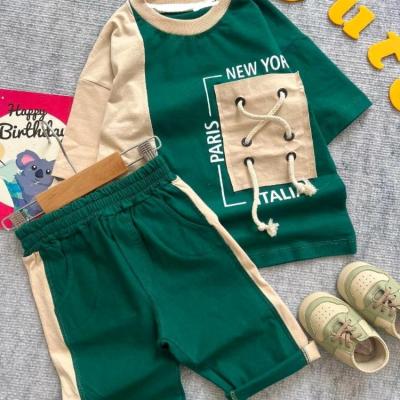 تیشرت شلوارک پسرانه بند دار