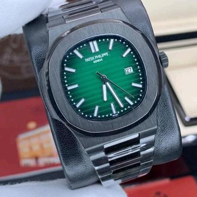 ساعت مردانه پتک فیلیپ بند استیل مشکی صفحه سبز ضد حساسیت