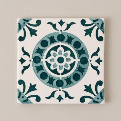 تابلو کاشی طرح گل سبز