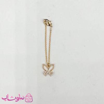 آویز ساعت زنانه ysx طرح پروانه طلایی کد 899