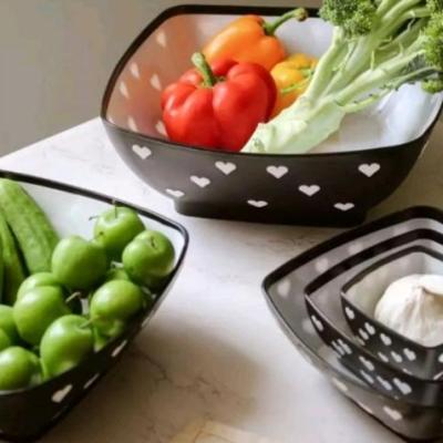 کاسه خالدار قلبی 3 تکه