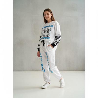 ست بلوز لانگ و شلوار انیمه ای دخترانه پاییزی