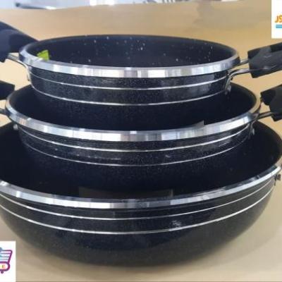 تابه سه تایی دو دسته تفلون سایز 20.24.28