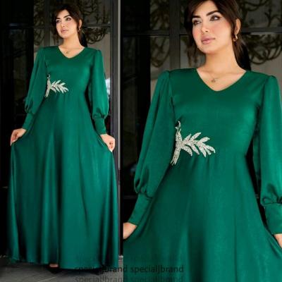 پیراهن مهمانی زنانه ساتن مدل ماکسی مجلسی حدیث پولکی