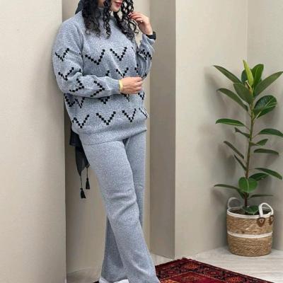 ست بلوز شلوار بافت مکعب