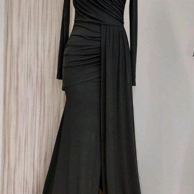 پیراهن شب زنانه تافته مدل جنس غواصی