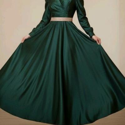 پیراهن زنانه ساتن مدل پوشیده لباس فرمالیته پیراهن مجلسی زنانه سایز بزرگ