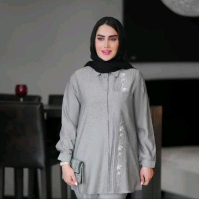 شومیز مانتویی گلدوزی شده