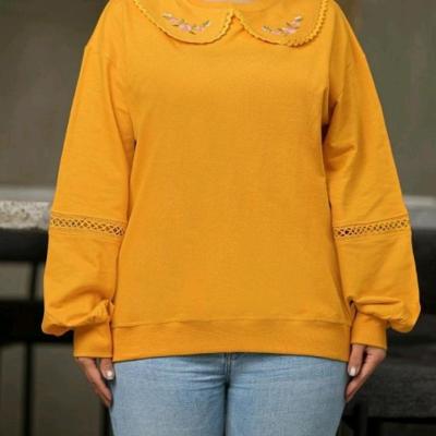 بلوز پاییزه سایز بزرگ یقه ب ب