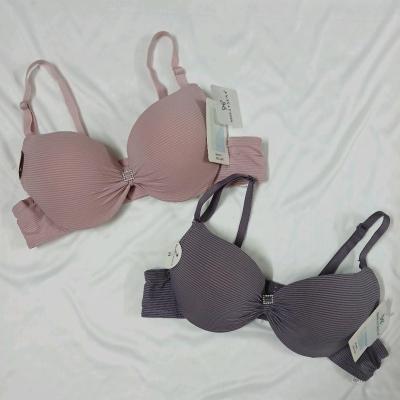 سوتین اسفنجی جک دار و فنردار راه راه پاپیونی سایز 95 و 90