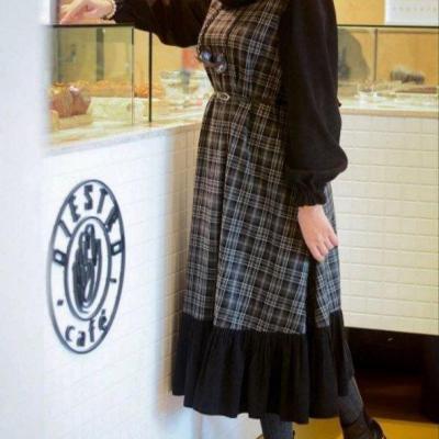 پیراهن روزمره زنانه پشمی هلما مدل کفتان بلند هلما