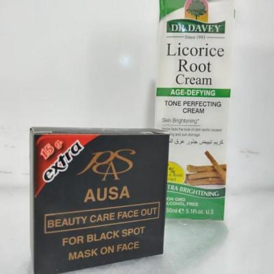 پک روشن کننده و ضد لک AUSA و دکتر دیوی | درخشش طبیعی و پوست بدون جوش