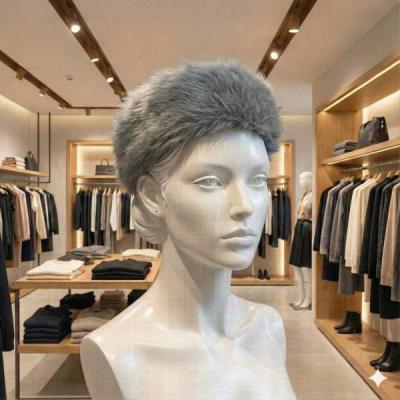 ویانزا هد بند خز روسی طوسی کمرنگ فری سایز