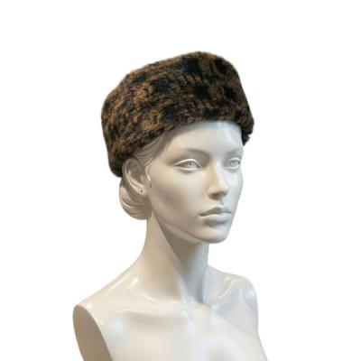 ویانزا هد بند خز روسی قهوه ای پلنگی فری سایز