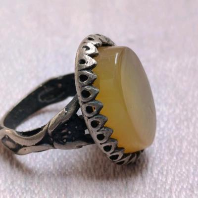 انگشتر مردانه عقیق زرد