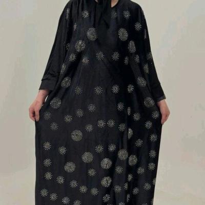 مانتو عبایی پاییزه مخمل نگین دایره ، ارسال رایگان ، فری تا 54 ، مخمل