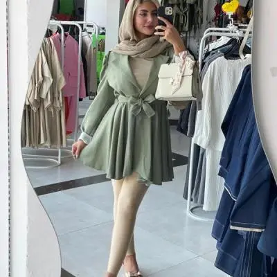 مانتومدل عروسکی بیسکوئیتی سبزپاستیلی