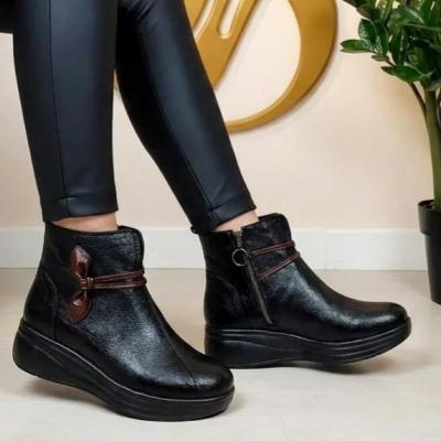 نیم بوت لژدار مدل پاپیونی