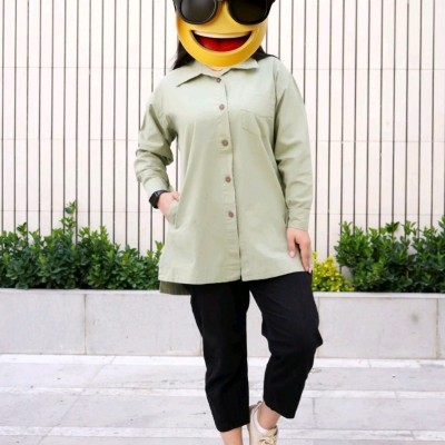 مانتو اسپرت زنانه لنین مدل لنین بدون ابرفت قد 80