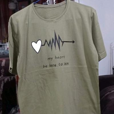 تی‌شرت پنبه سوپر طرح ضربان قلب