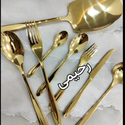 سرویس قاشق و چنگال 24 نفره 120 پارچه طلایی یونیک اصل آلمان-157308