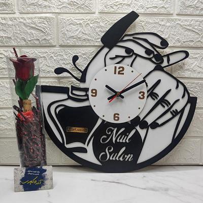 ساعت دیواری آذرلاکچری مدل ناخنکار کد women09