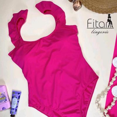 مایو یکسره اسلیپ،مدل پلیسه ای  فیتن ️سایزبندی لارج‌.ایکس لارج