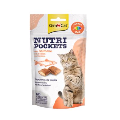 تشویقی گربه جیم کت مدل نوتری پاکتس ماهی سالمون وزن 60 گرم