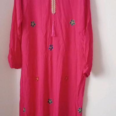 پیراهن زنانه فری سایز 38 تا 44 تک رنگ ساحلی زنانه کرپ نخ کیفیت عالی