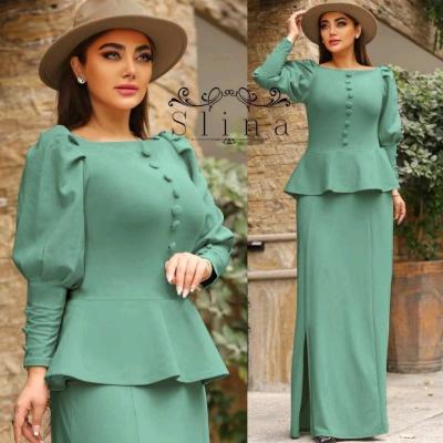 کت ودامن مزون دوز کرپ مازراتی سایز بزرگ از 36تا58 مدل هستی