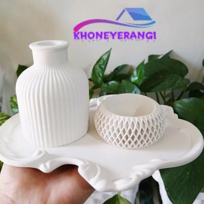 ست گلدان مراکشی و جاشمعی مشبک با سینی انگلیسی