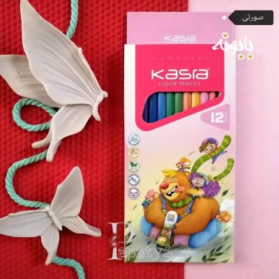مداد رنگی پلیمری 12 رنگ کسری جعبه صورتی
