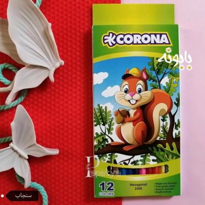 مداد رنگی پلیمری 12 رنگ کرونا جعبه سنجاب