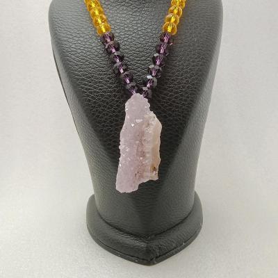 گردنبند آماتیست راف اقتصادی زیبا جدید35