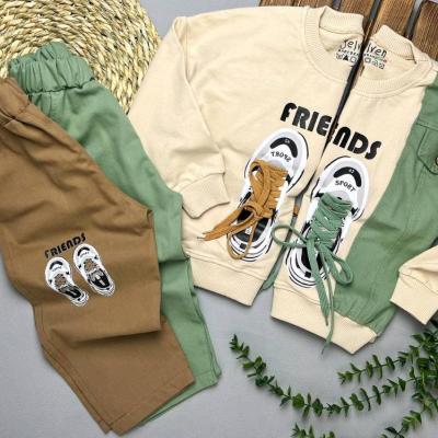 ست بچگانه بلوز و شلوار کتان پسرانه کتونی-156954