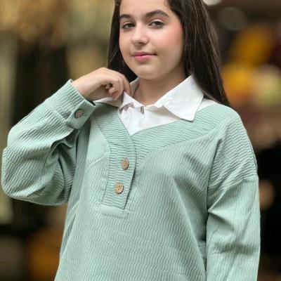 شومیز شلوار دخترانه بغل دکمه