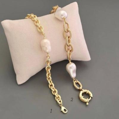 دستبند مرواریدی باروک زنانه