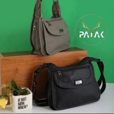 کیف چرم شسته بسیار نرم سبک و جادار