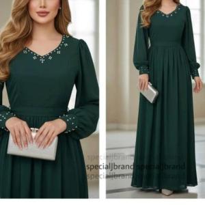 پیراهن مهمانی زنانه حریر مدل ماکسی مجلسی سیلویا