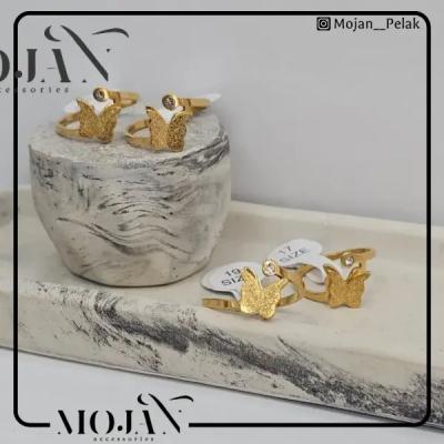 انگشتر استیل رنگ ثابت زنانه کد re2048