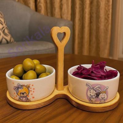 اردو خوری دسته قلبی دوکاسه