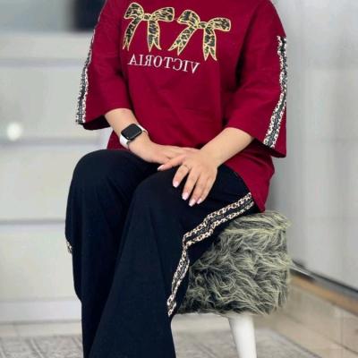 ست لانگ بگ پاپیون تیشرت شلوار 170