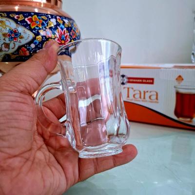 استکان کمر باریک دسته دار مدل تارا