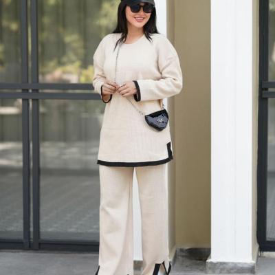 ست بافت زنانه ست بلوز شلوار بافت چاکدار